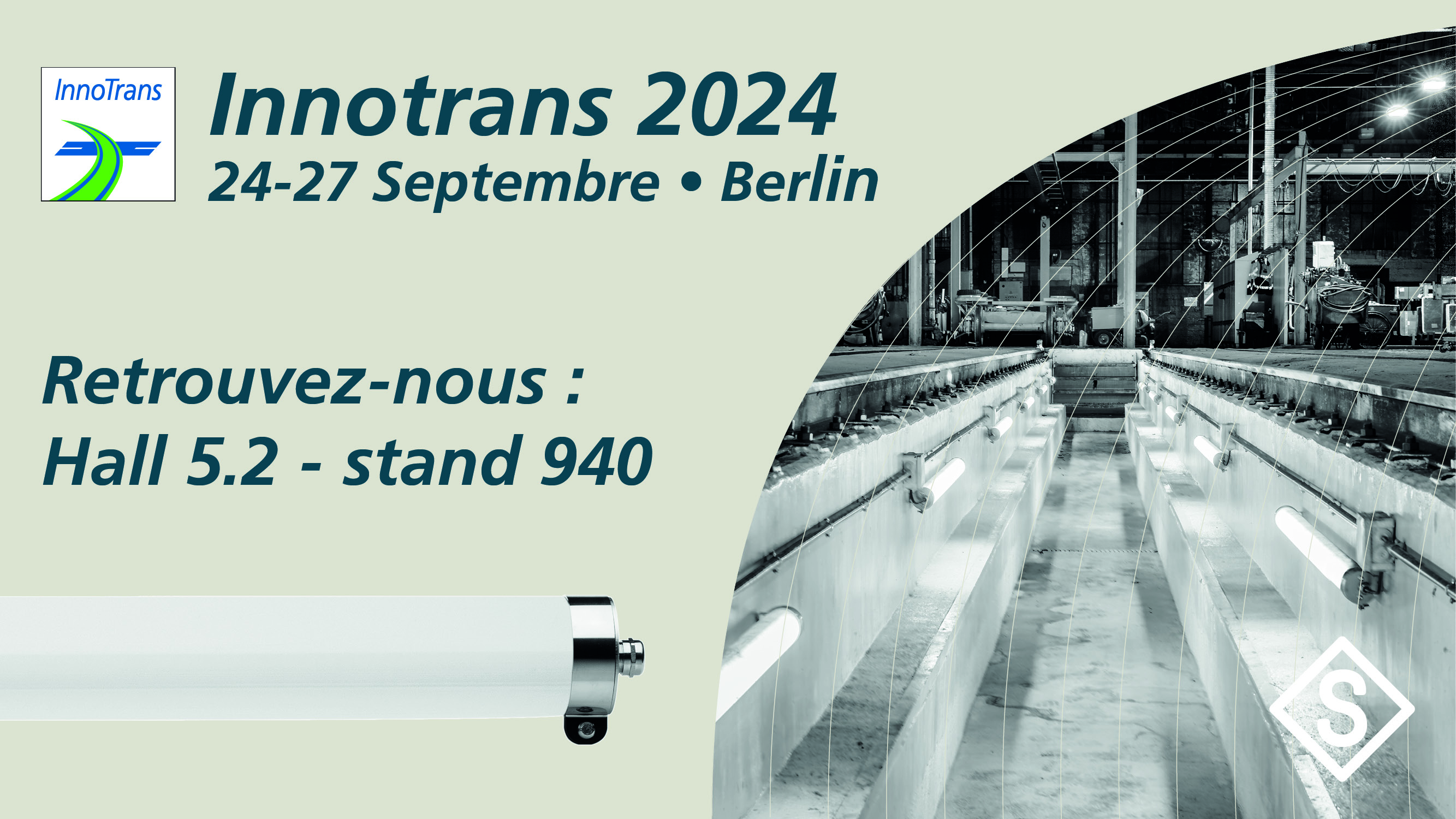 Rendez-vous au salon Innotrans : Berlin Le rendez-vous des professionnels des transports ferroviaires et urbains.  